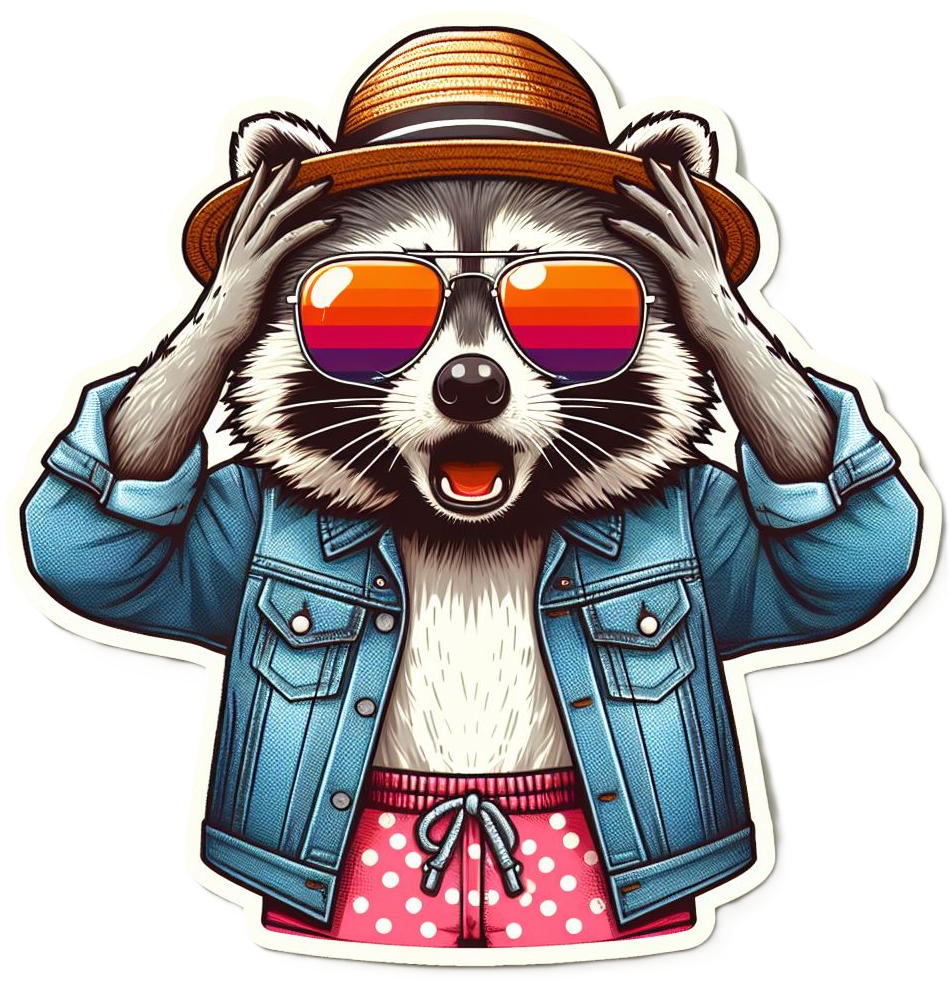 Mr. Raccoon amazed